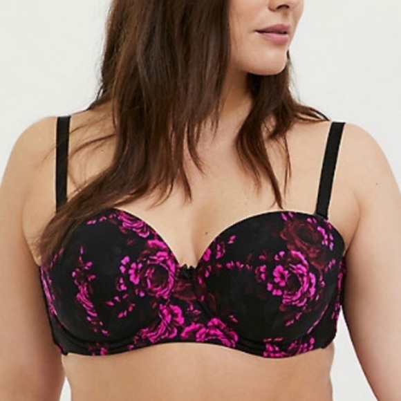 Torrid Curve Plus Size Covetable Floral Push Up Bra - Picture 3 of 9
